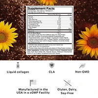 Codeage Liquid Collagen Supplement Chocolate Flavor, Beauty Trim & Glow Liposomal Collagen Peptides, Cla Conjugated Linoleic Acid, Hyaluronic Acid, Vi