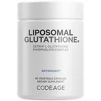 Codeage Liposomal Glutathione Supplement - Pure Reduced Setria L-Glutathione, Liposomal Delivery, Phospholipid Complex