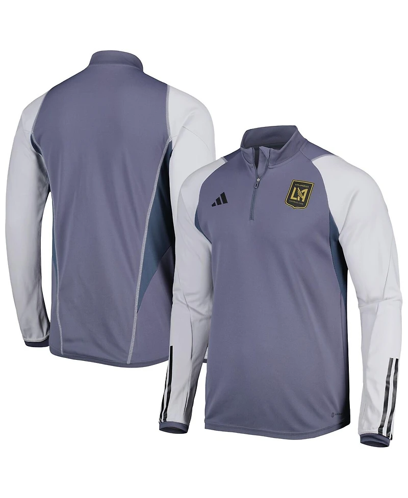 Men's adidas Gray Lafc 2023 On-Field Aeroready Quarter-Zip Training Top