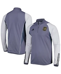 Men's adidas Gray Lafc 2023 On-Field Aeroready Quarter-Zip Training Top