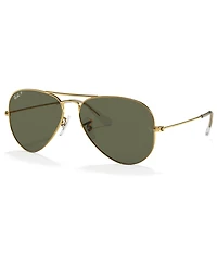 Ray-Ban Unisex Polarized Sunglasses, RB3025 Aviator Classic