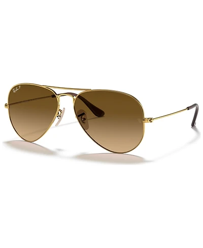 Ray-Ban Unisex Polarized Aviator Classic Sunglasses, RB3025