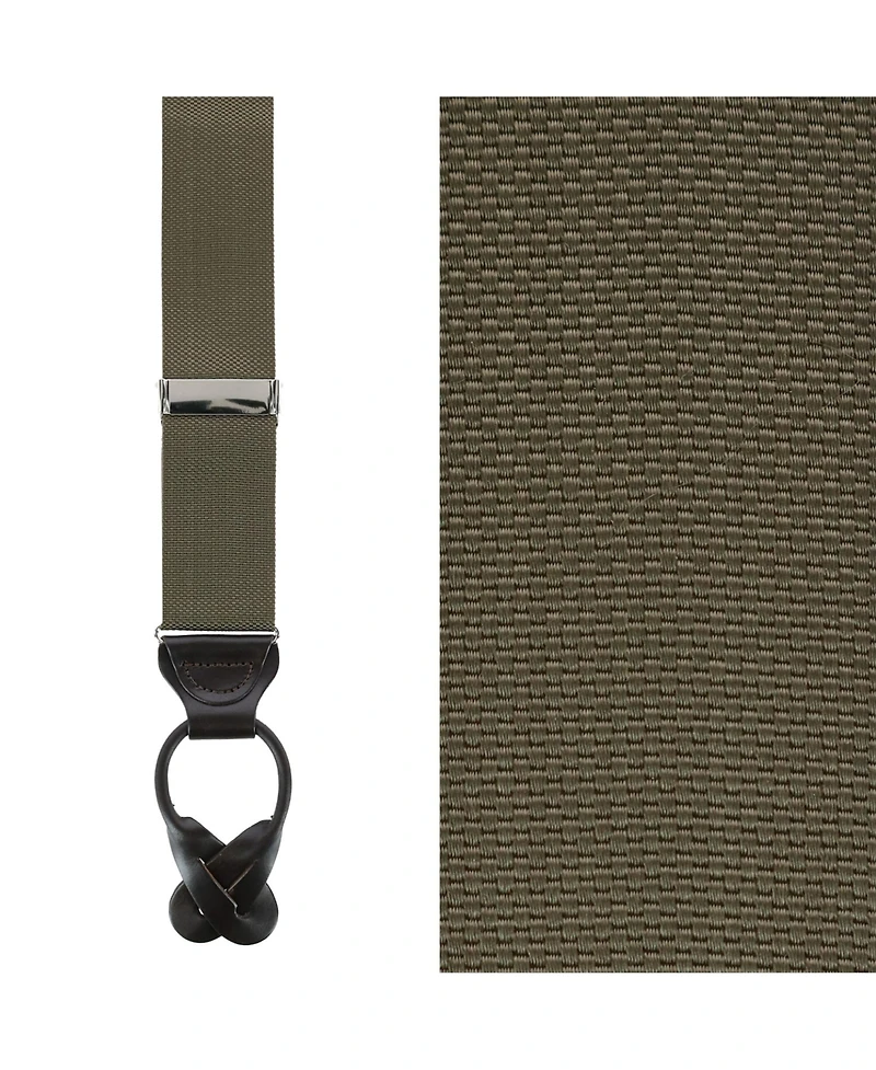 Trafalgar Men's Hudson Nylon Button End Suspenders