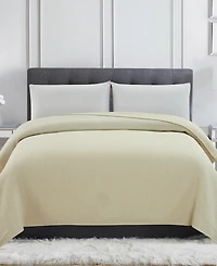 Melange Home 100% Wool Waffle Weave Blanket, King