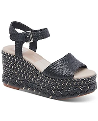 Dolce Vita Women's Tiago Raffia Ankle-Strap Espadrille Platform Wedge Sandals
