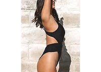Cupshe Women's Mindful Solids Plunge One Piece Swimsuits