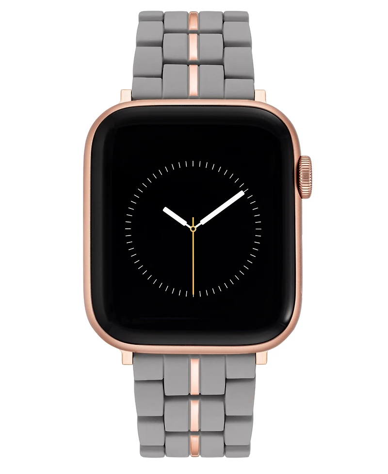 Nine West Women's Rubberized Link Bracelet designed for Apple Watch 42mm (Series 1-3 only) & 44/45/46/49mm (Ultra Ultra 2)