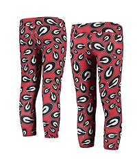 Big Girls ZooZatz Red, Black Georgia Bulldogs Stacked Mascot Leggings