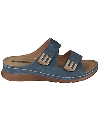 Gc Shoes Women's Gretchen Double Strap Footbed Flat Sandals