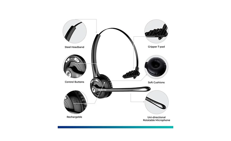 Delton 10X Trucker/Computer Bluetooth Headset w/ Auto Pairing Usb Dongle