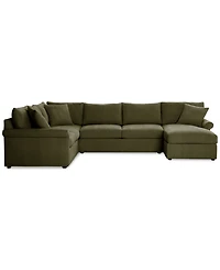 Closeout! Wrenley 138" 3-Pc. Fabric Sectional Chaise Sofa, Created for Macy's