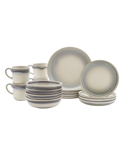 Tabletops Gallery Iridescent 16 Pc Dinnerware Set, Service for 4