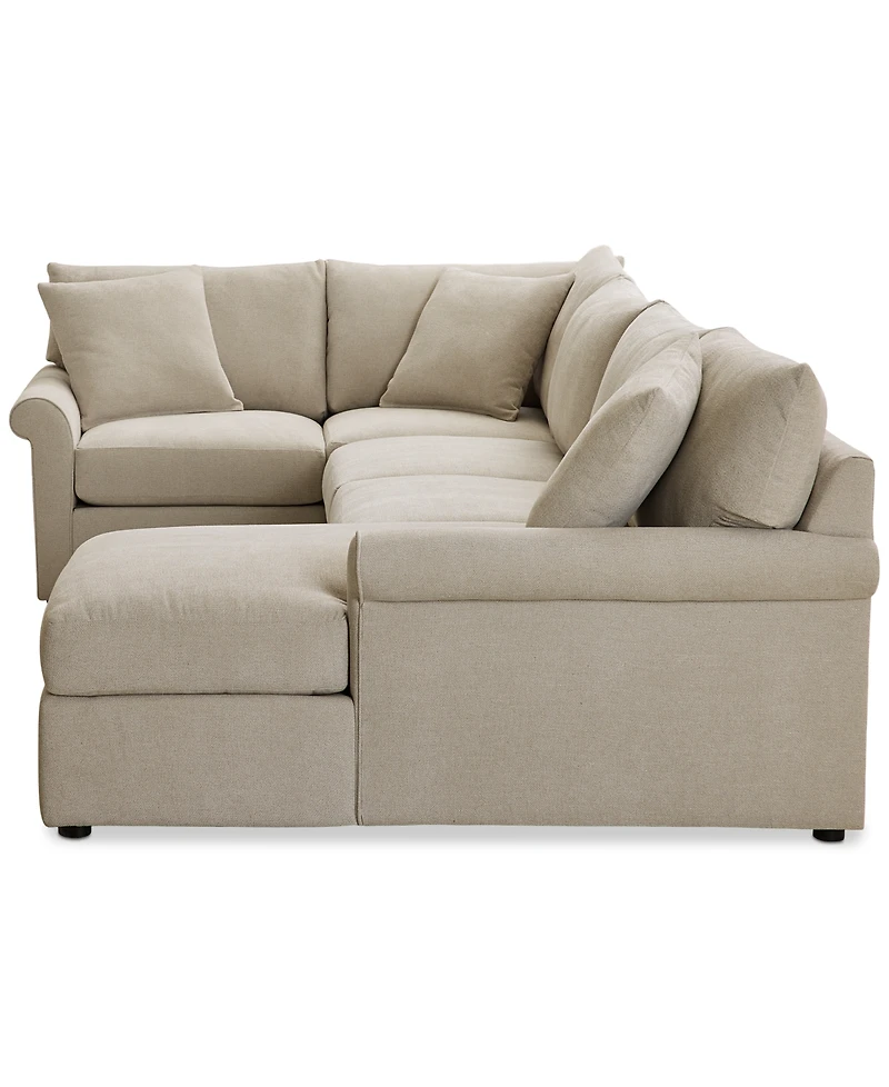 Closeout! Wrenley 138" 4-Pc. Fabric Modular Chaise Sectional Sofa, Created for Macy's