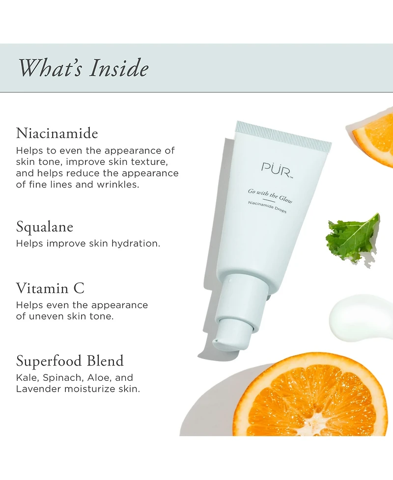 PUR Go With The Glow Niacinamide Drops, 1 oz.