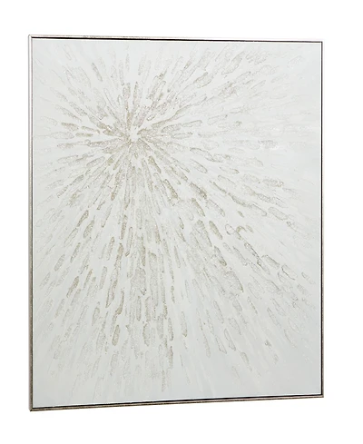 CosmoLiving by Cosmopolitan Canvas Starburst Framed Wall Art with Silver-Tone Frame, 40" x 2" x 40"