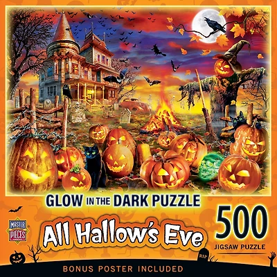 Masterpieces Glow in the Dark All Hallows Eve 500 Piece Jigsaw Puzzle