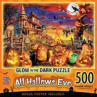 Masterpieces Glow in the Dark All Hallows Eve 500 Piece Jigsaw Puzzle