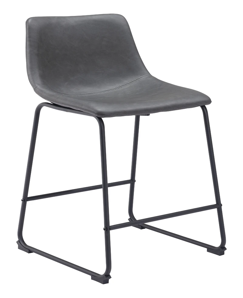 Zuo 35" each, Set of 2 Steel, Polyurethane Smart Counter Chair