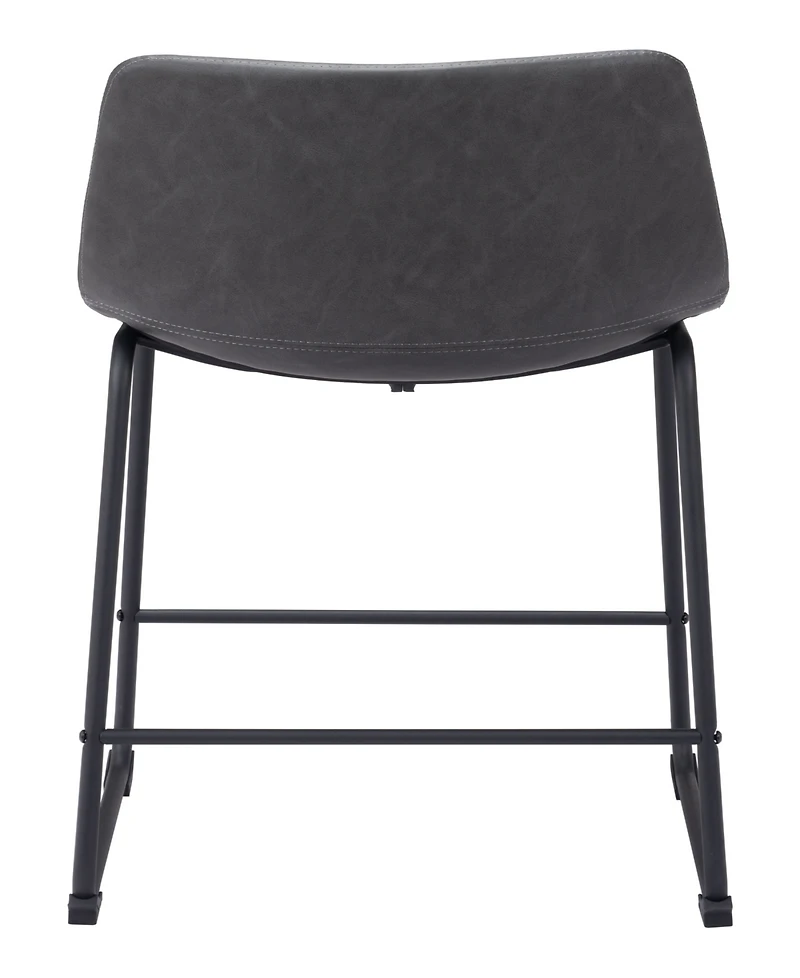 Zuo 35" each, Set of 2 Steel, Polyurethane Smart Counter Chair