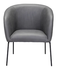 Zuo 30" Steel, Polyester Quinten Boho Chic Accent Chair