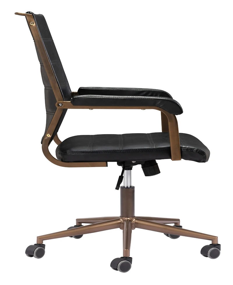 Zuo 41" Steel, Polyurethane Auction Swivel Base Office Chair