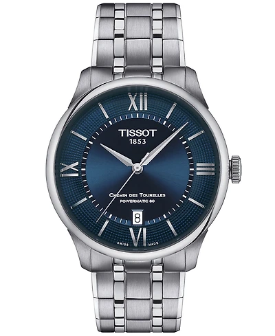Tissot Unisex Swiss Automatic Chemin des Tourelles Powermatic 80 Stainless Steel Bracelet Watch 39mm