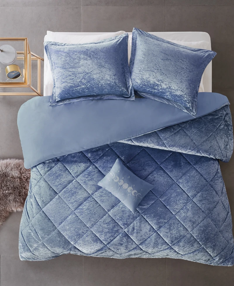 Intelligent Design Felicia Velvet 3-Pc. Duvet Cover Set, Twin/Twin Xl