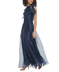 Eliza J Women's Bow Halter-neck Sleeveless Wide-leg Jumpsuit
