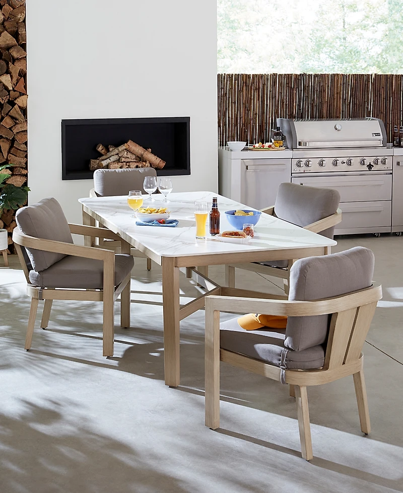 Reid Outdoor 7-pc Dining Set, (Table + 6 Dining Chairs), Created for Macy's