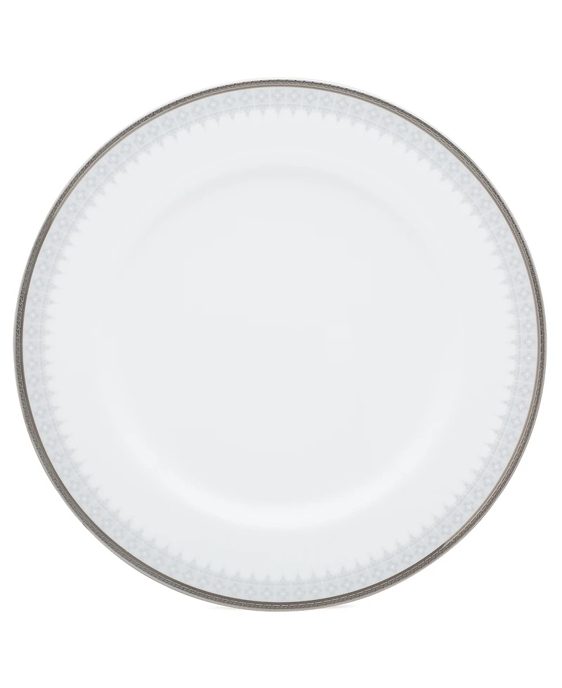 Noritake Silver Colonnade 4 Piece Dinner Plate Set, Service for 4