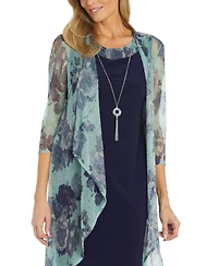 R & M Richards Women's 2-Pc. Printed Jacket & Dress Set