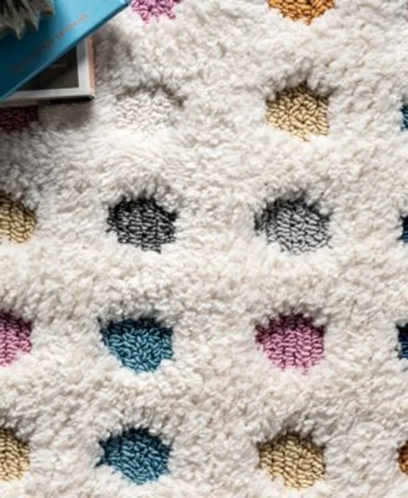 Nuloom Loft Behati Polka Dot Kids Tasseled Area Rug