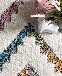 nuLoom Loft Rumi High-Low Chevron Kids Tassel 5'3" x 7'6" Area Rug