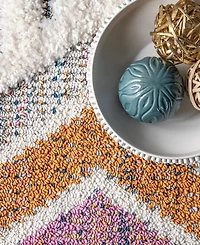 nuLoom Loft Angela High-Low Modern Diamond Tassel 5'3" x 7'6" Area Rug