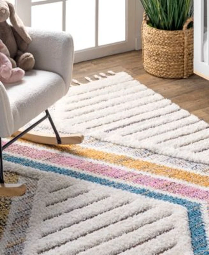 Nuloom Loft Angela High Low Modern Diamond Tassel Area Rug