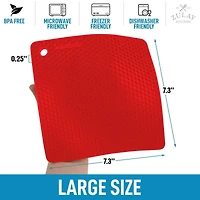 Zulay Kitchen 4 Pack Non-Slip Silicone Trivet Mat Set