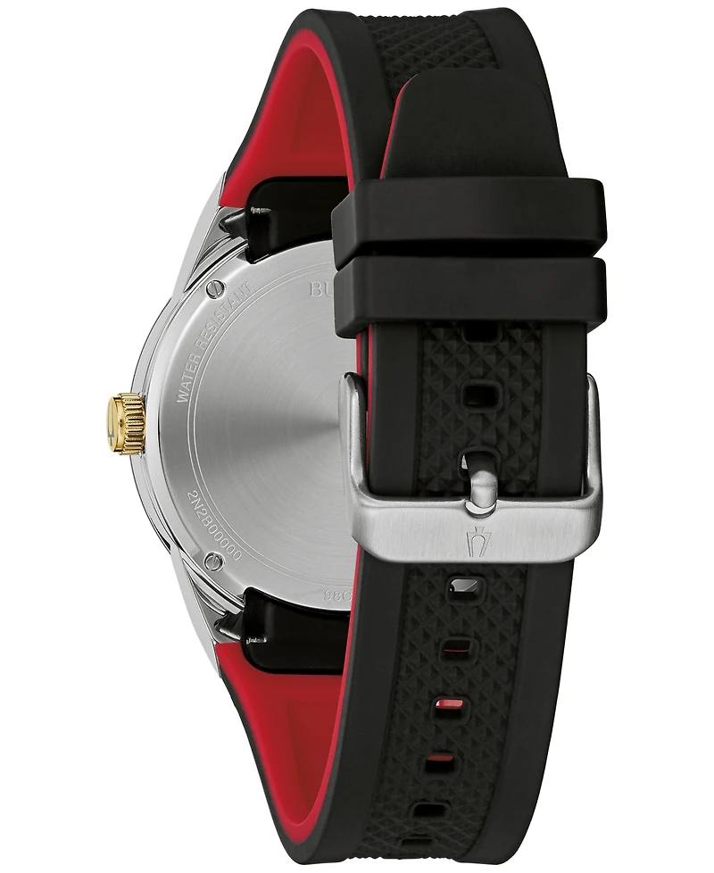 Bulova Men's Chronograph Modern Millennia Black Silicone Strap Watch 41mm