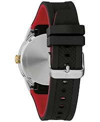 Bulova Men's Chronograph Modern Millennia Black Silicone Strap Watch 41mm