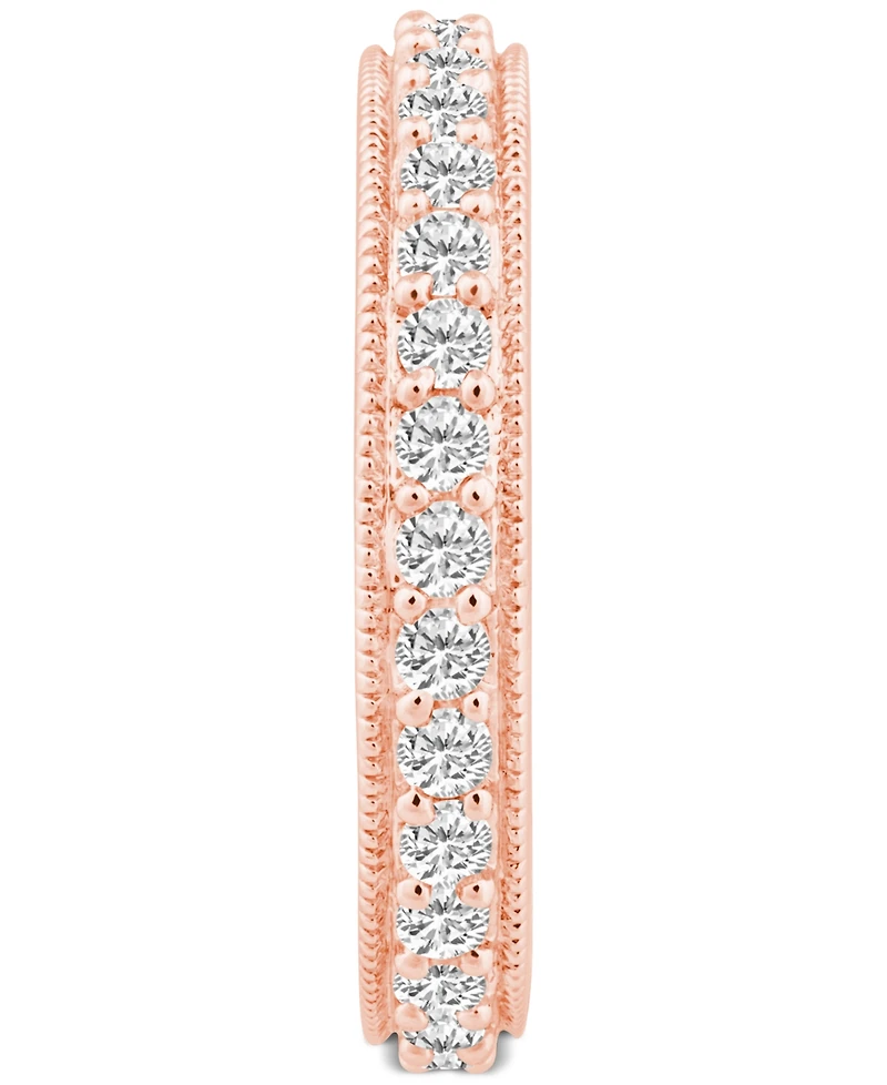 Diamond Beaded Edge Eternity Band (7/8 ct. t.w.) 14k Gold