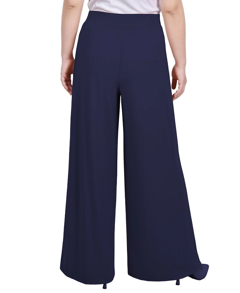 Ny Collection Petite Wide Waist Pull On Pants