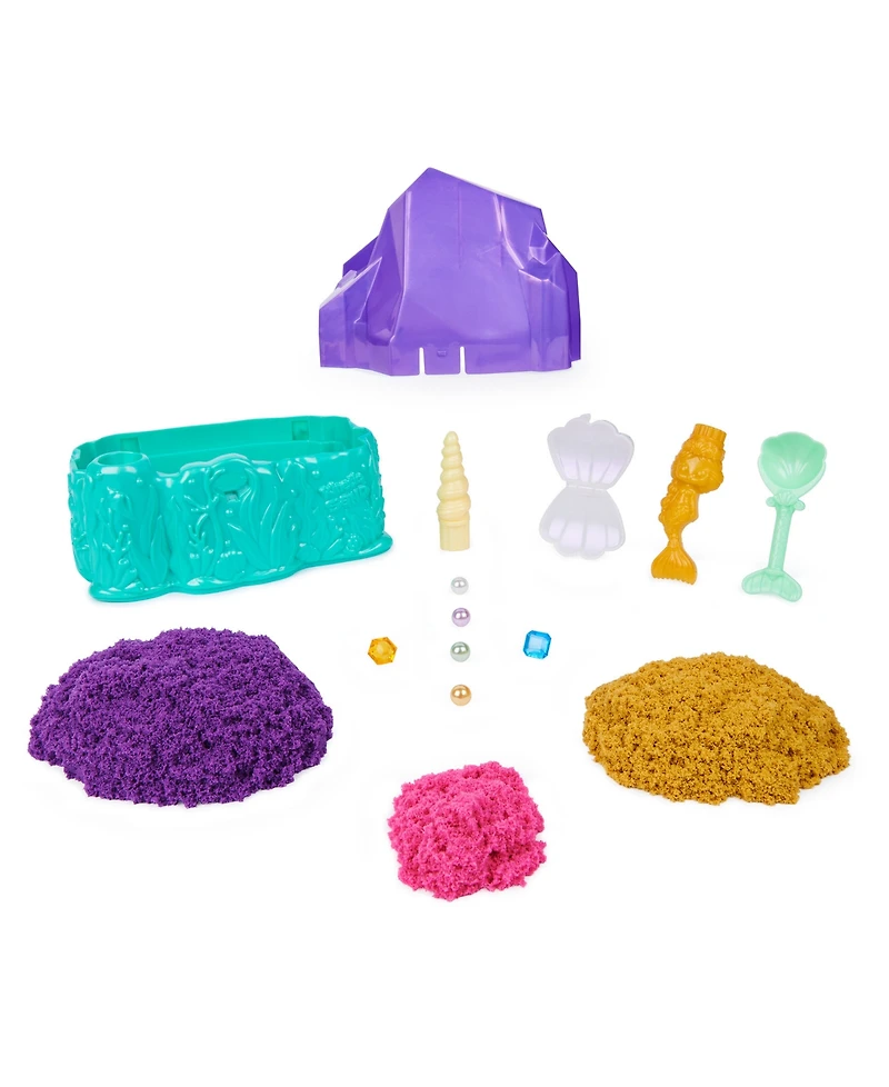Mermaid Crystal Playset, Gold Shimmer Sand, Storage and Tools