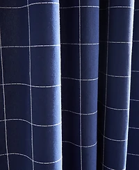 Tommy Hilfiger Big Check Pole Top Blackout 2-Piece Curtain Panel, 50" x 84"