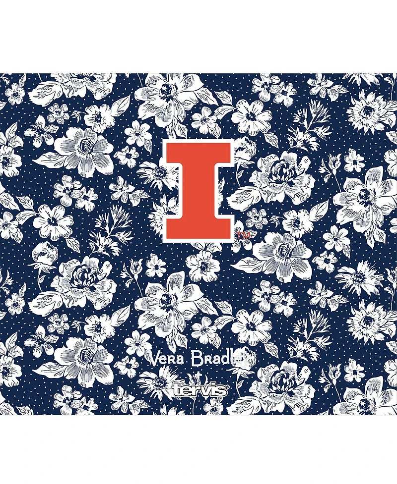 Vera Bradley x Tervis Tumbler Illinois Fighting Illini 24 Oz Wide Mouth Bottle with Deluxe Lid
