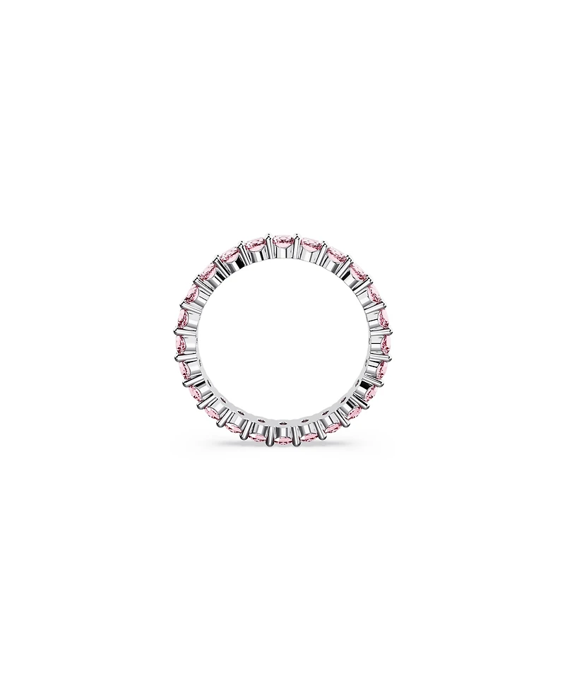 Swarovski Crystal Round Cut Pink Matrix Ring