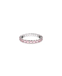 Swarovski Crystal Round Cut Pink Matrix Ring