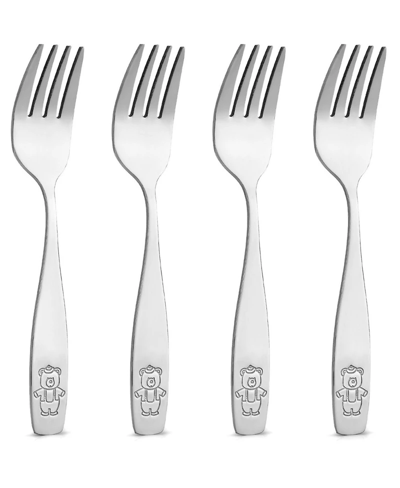 Kids and Toddler Cutlery Set Designed For Self Feeding - 4 Piece Fork