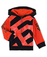 Infant Boys and Girls Black San Francisco Giants Poster Board Full-Zip Hoodie