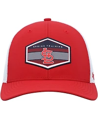Men's '47 Brand Red, White St. Louis Cardinals Spring Training Burgess Trucker Snapback Hat