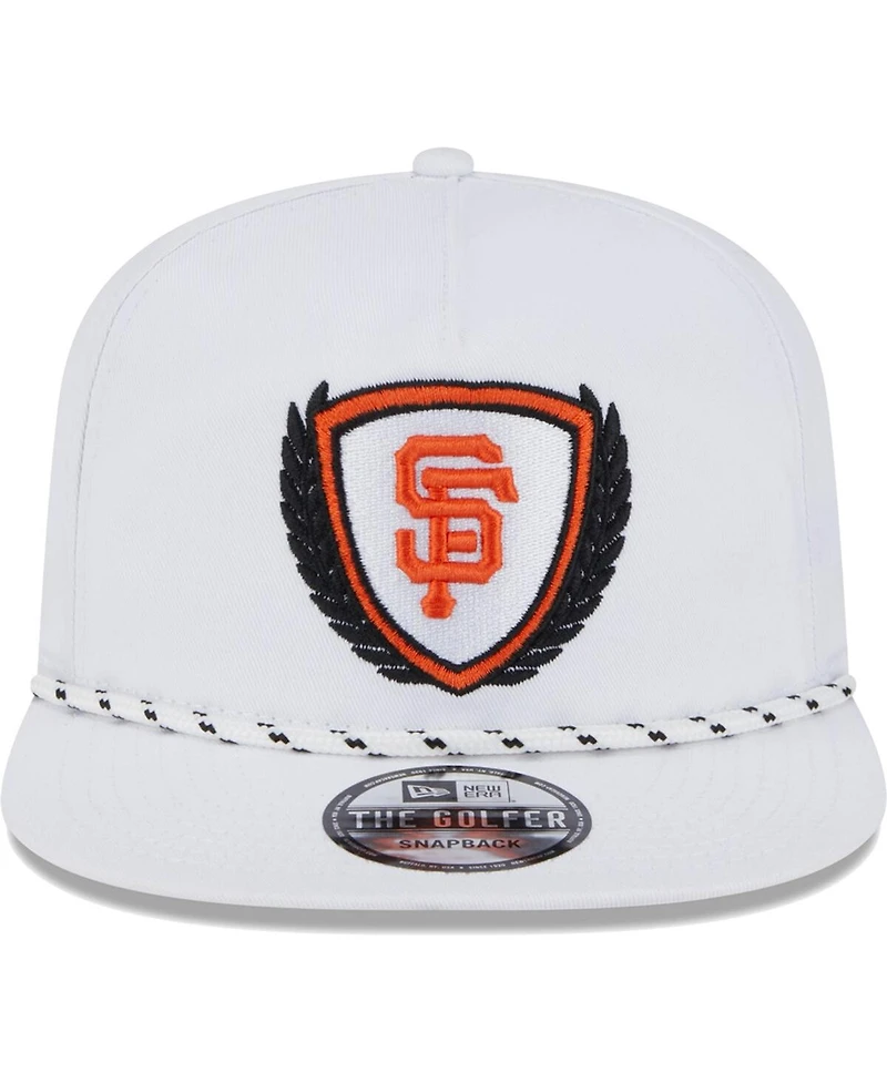 Men's New Era White San Francisco Giants Golfer Tee 9FIFTY Snapback Hat
