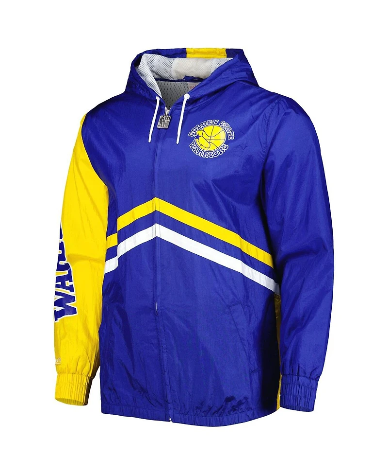 Men's Mitchell & Ness Royal Golden State Warriors Undeniable Full-Zip Windbreaker Jacket
